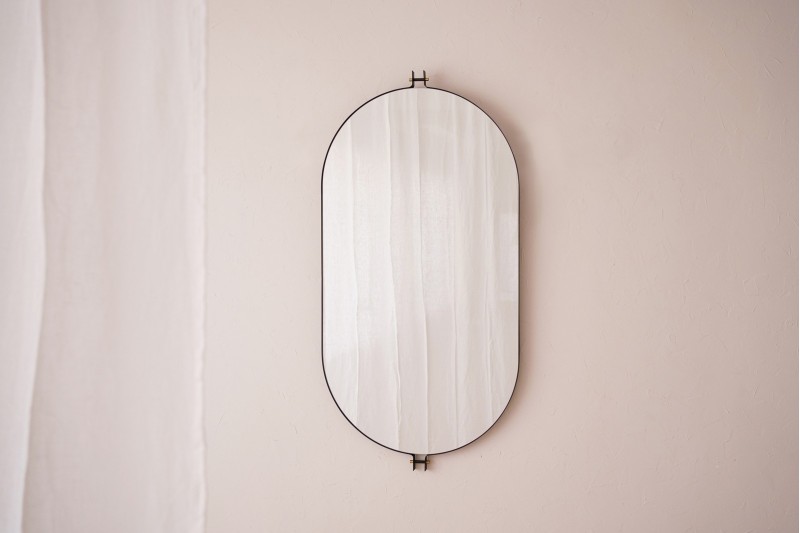 MIROIR OVALE 1. CADRE EN METAL ANTIQUE | VP Interiorismo