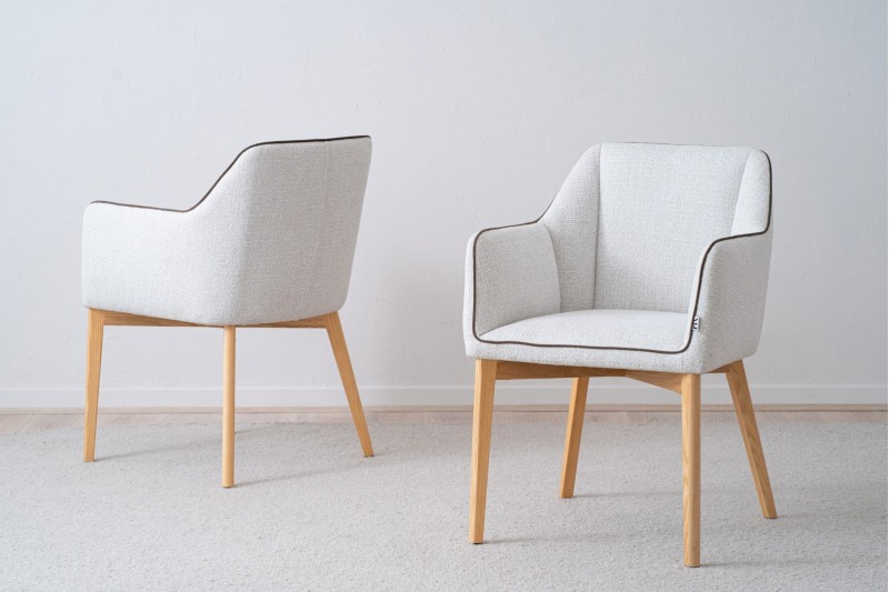 SET 2 DINING CHAIRS MILAN COLLECTION.IVORY | VP Interiorismo