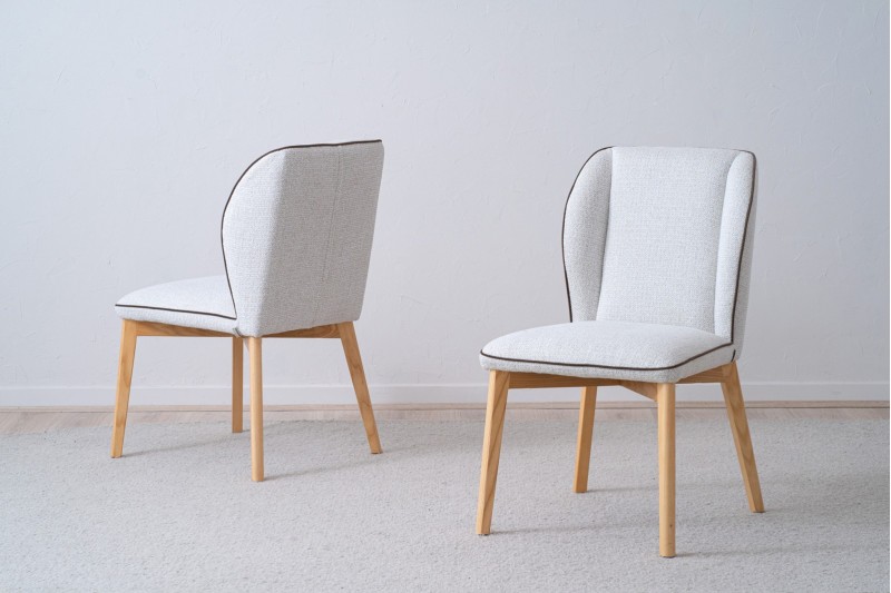 SET DE 2 CHAISES DE SALLE A MANGER  MILAN. IVOIRE | VP Interiorismo