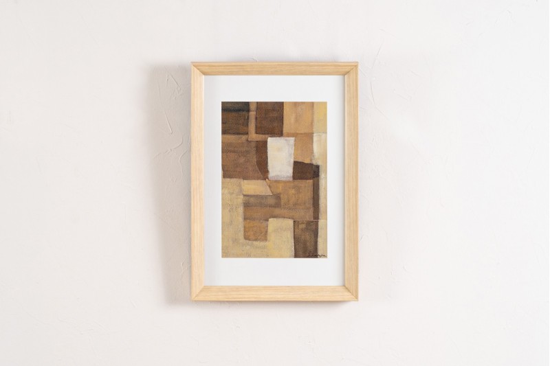 CUADRO ABSTRACTO TIERRAS. CRISTAL N.4