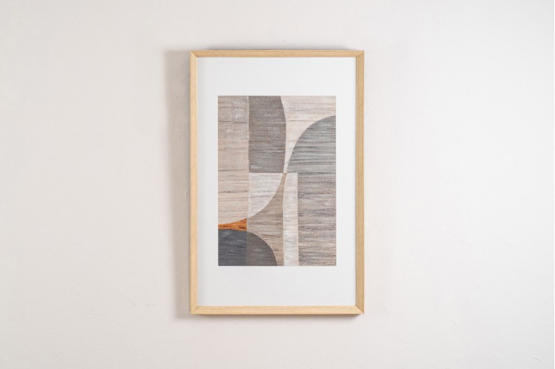 PEINTURE ABSTRAITE COURBES. VERRE. N1 | VP Interiorismo