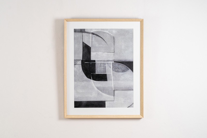 PEINTURE ABSTRAITE GRISE.VERRE N1 | VP Interiorismo