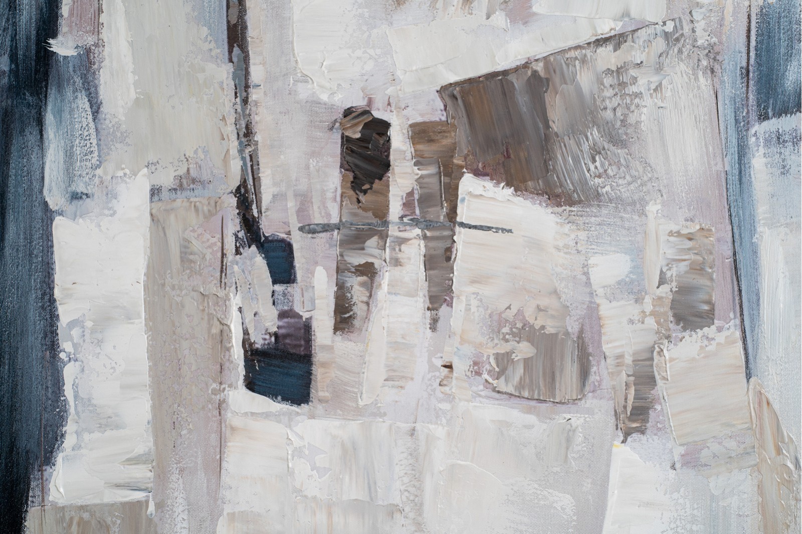 CUADRO ABSTRACTO BLANCOS AZULES N1