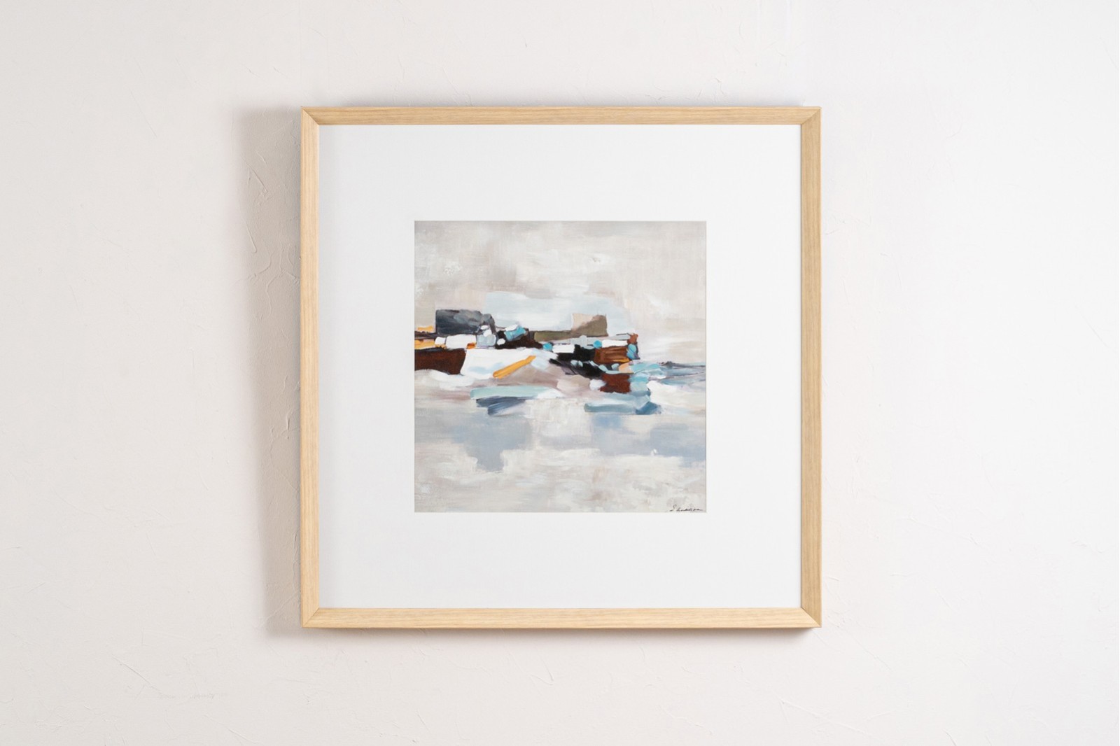 CUADRO ABSTRACTO HORIZONTE. CRISTAL.  N2