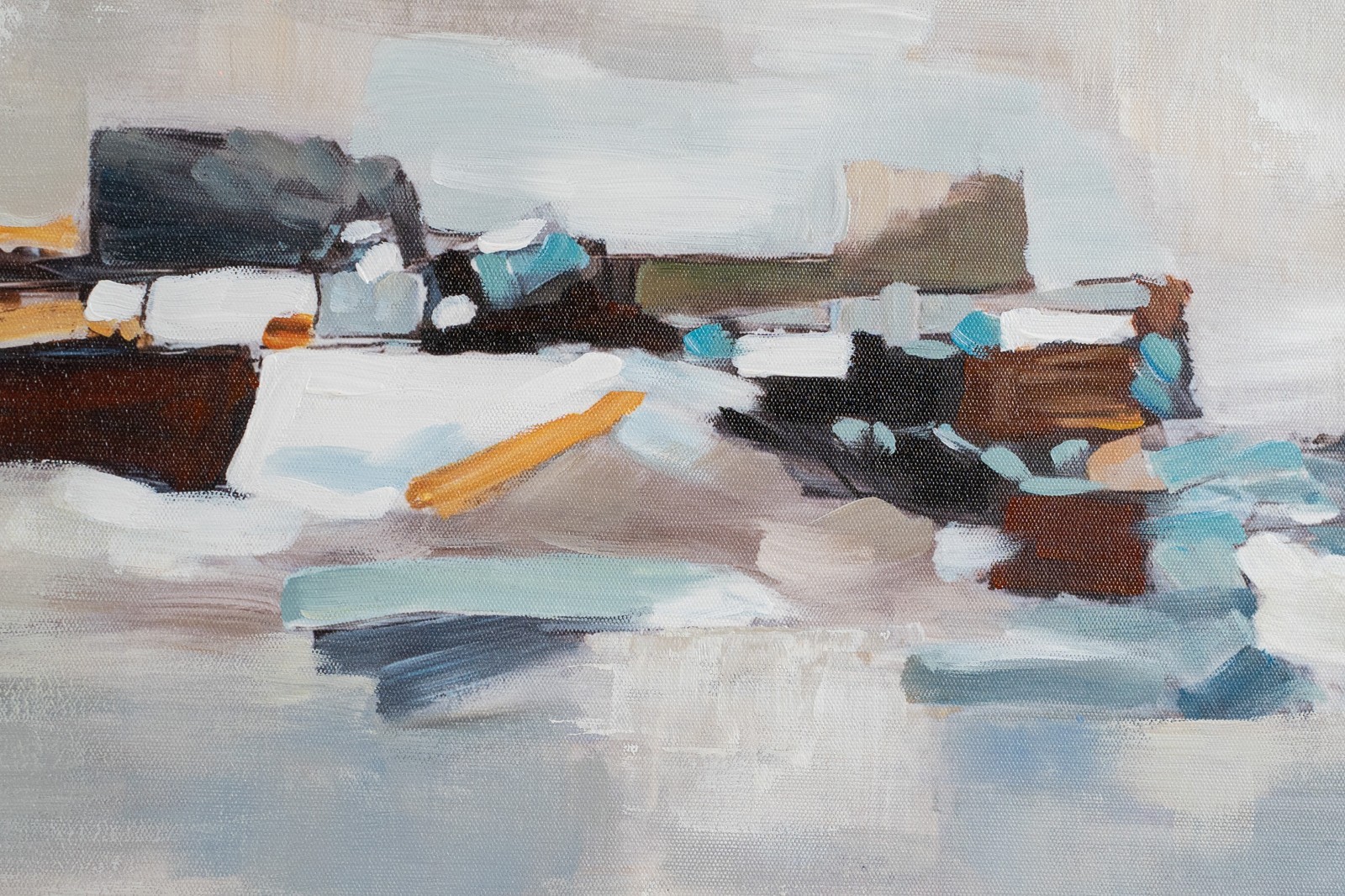 CUADRO ABSTRACTO HORIZONTE. CRISTAL.  N2