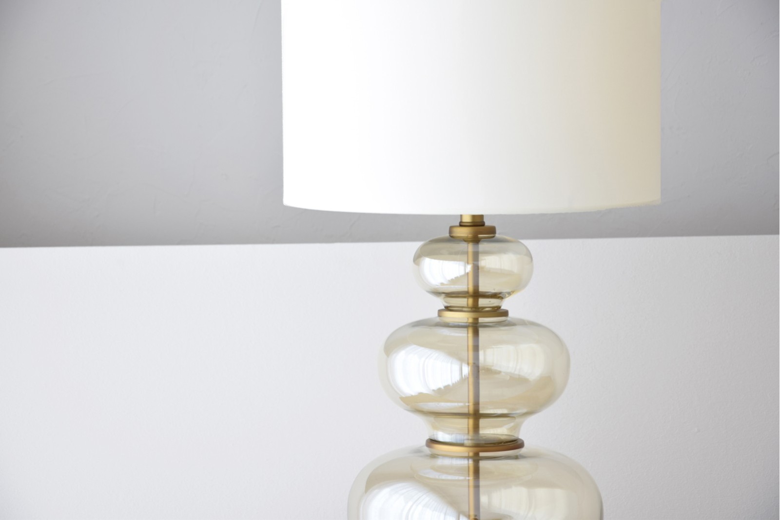 LAMPARA MESA VIDRIO AMBAR CALABAZA