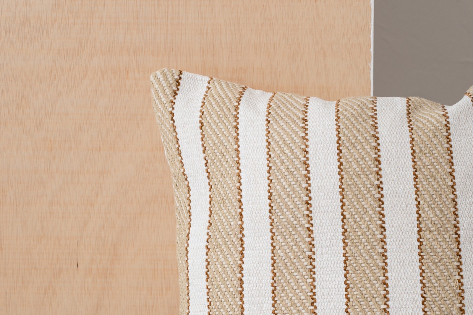 COJIN ALGODON BLANCO BEIGE. ANXA N2