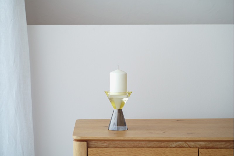VAL CANDLEHOLDER. COLOURED CRYSTAL. SMALL | VP Interiorismo