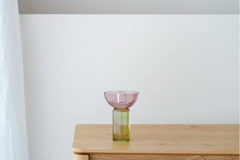 ULLA CANDLE HOLDER. COLOURED CRYSTAL. SMALL | VP Interiorismo