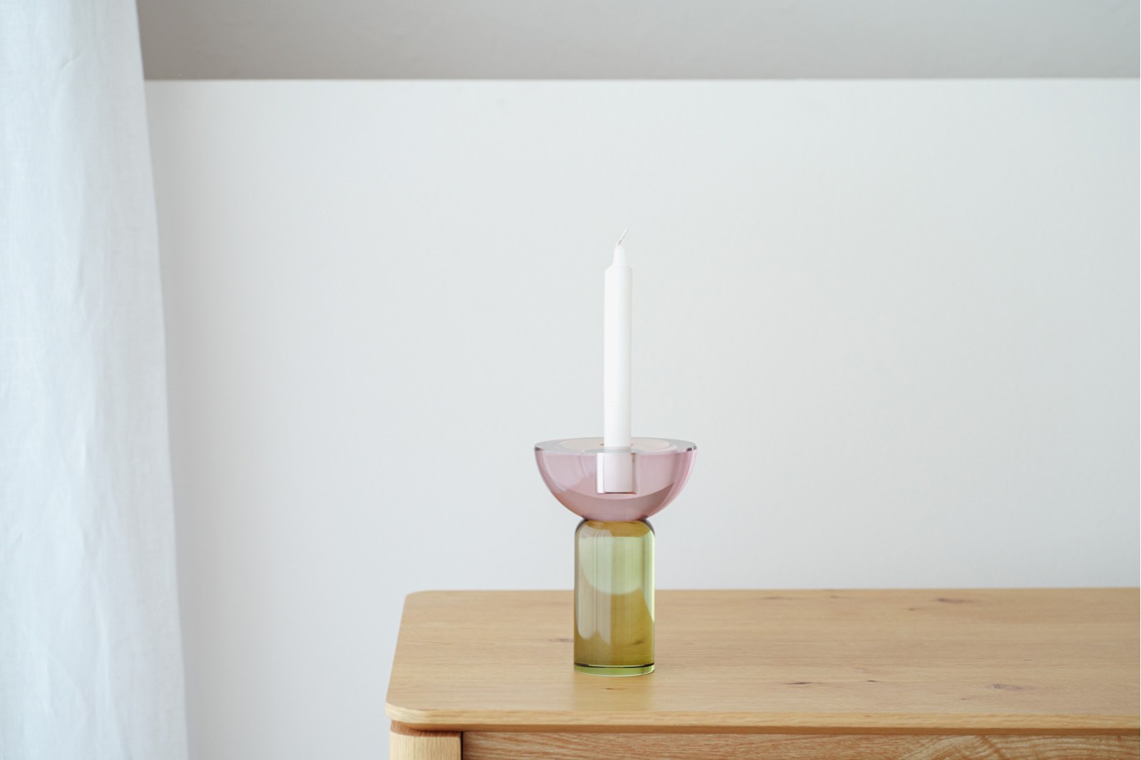 CANDELABRO ULLA. CRISTAL COLOR.PEQUENO