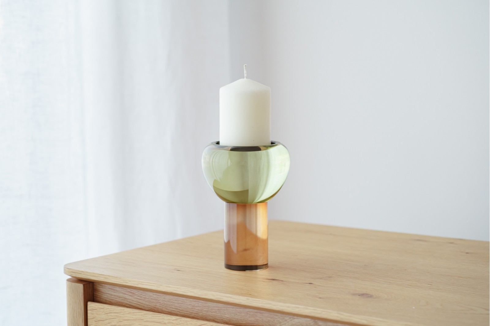 CANDELABRO SAR. CRISTAL COLOR. PEQUENO