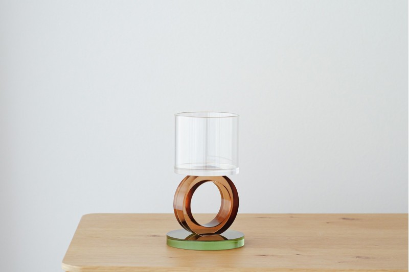 OURO CANDLEHOLDER. COLORED CRYSTAL. SMALL | VP Interiorismo