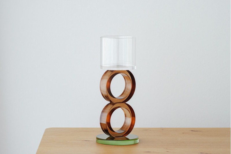 OURO CANDLEHOLDER. COLORED CRYSTAL. LARGE | VP Interiorismo