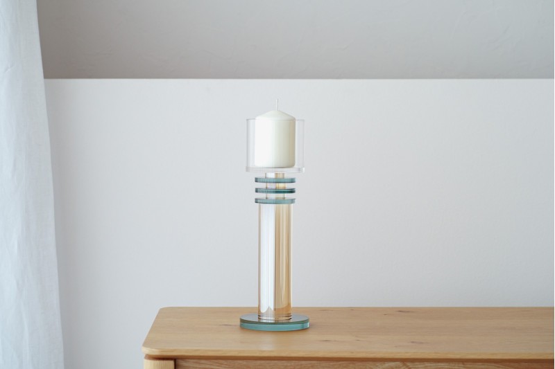 CANDELABRO KALA. CRISTAL COLOR. GRANDE