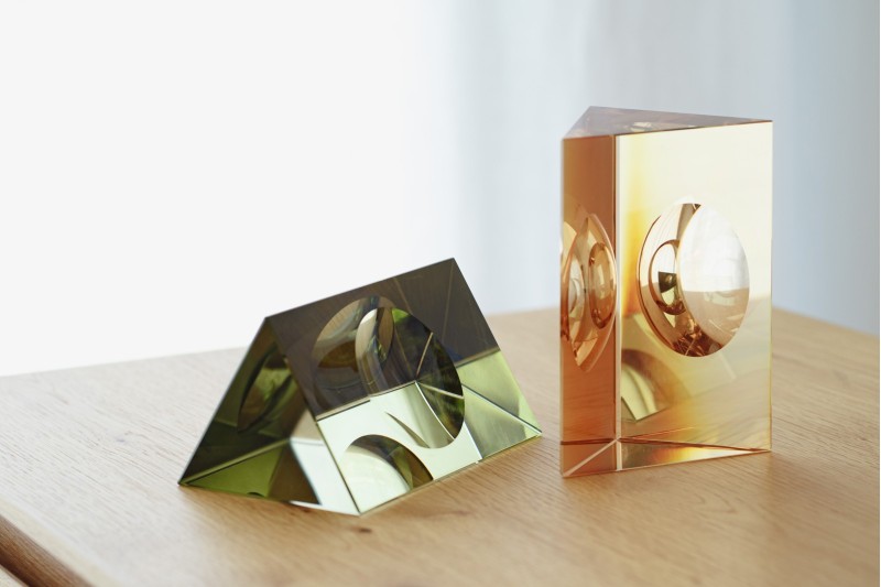 SET DE 2 PIECES EN CRISTAL COLORE. TRIANGLE | VP Interiorismo