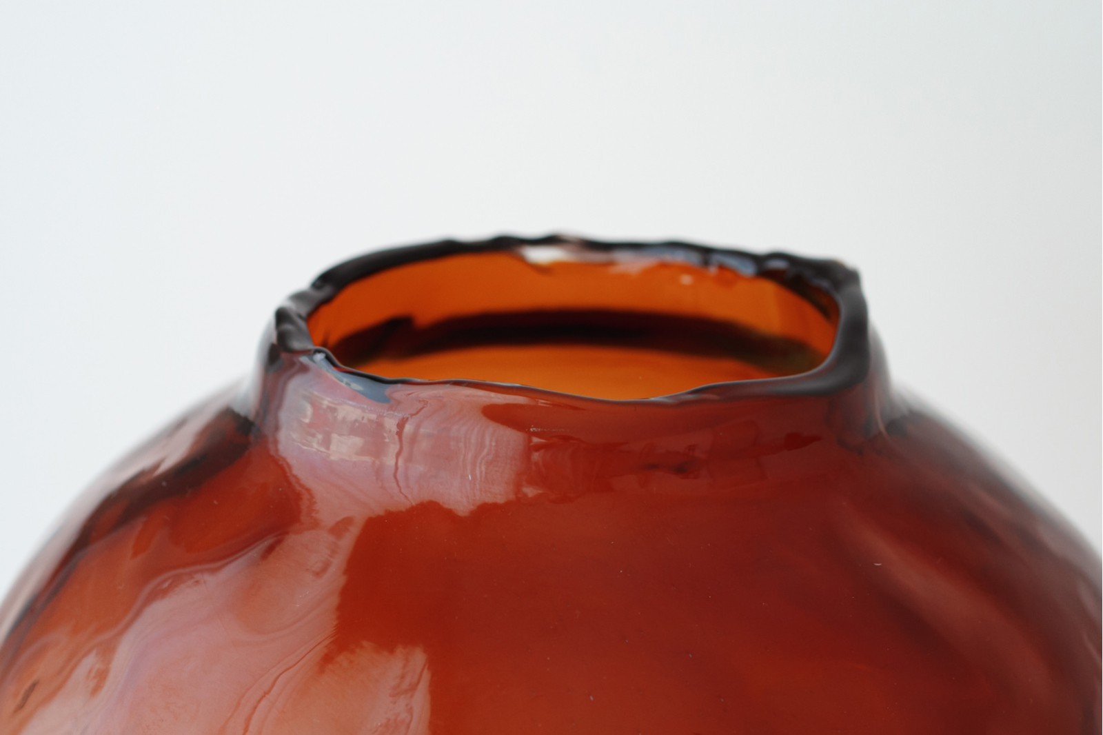 JARRON VIDRIO SALETA. AMBAR. GRANDE