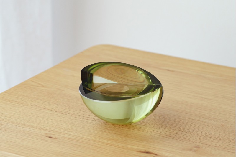 CRYSTAL HEMISPHERE GREEN COLOUR.SMALL | VP Interiorismo