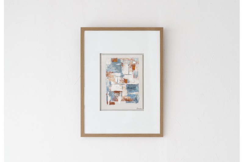 TABLEAU ABSTRAIT EAU ET TERRE N1 | VP Interiorismo