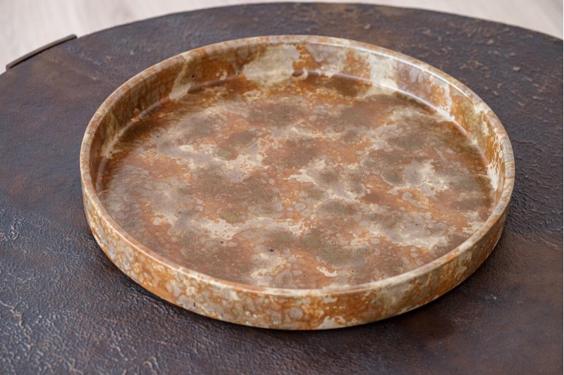 NELA CENTERPIECE. CERAMIC. GOLDEN GREY. LARGE | VP Interiorismo