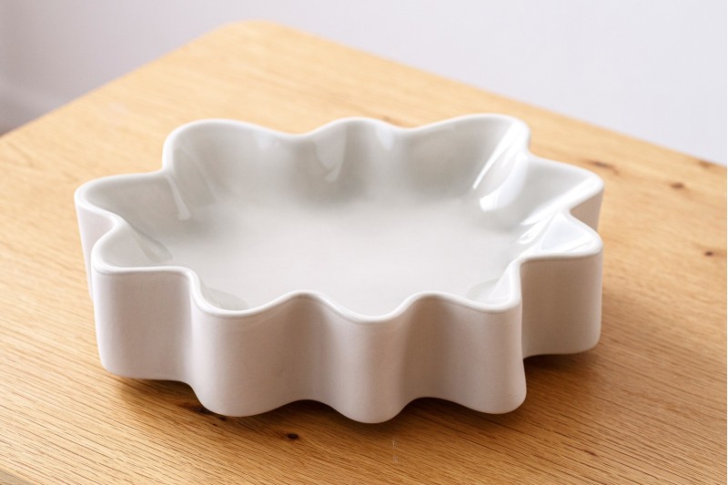 MOIRA CENTERPIECE. CERAMIC. SOFT GREY | VP Interiorismo