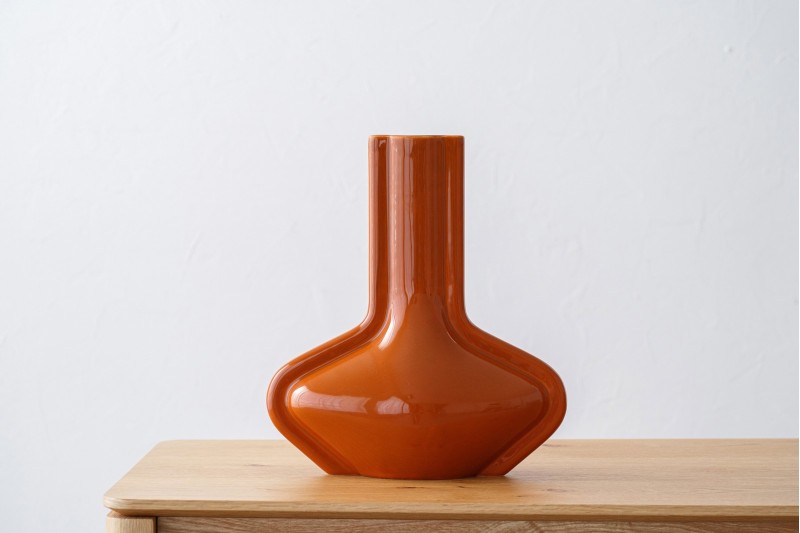 DARA CERAMIC VASE. TERRACOTA GLOSSY | VP Interiorismo