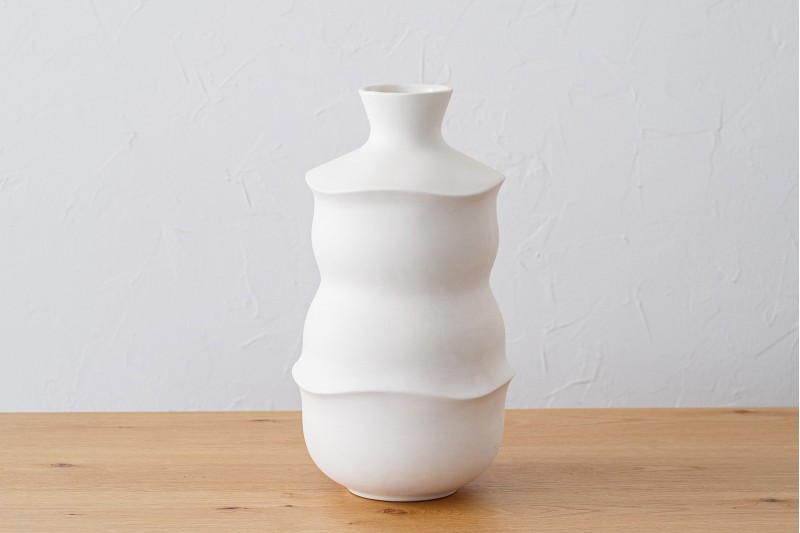 JARRON CERAMICA ALEN. ALTO. BLANCO MATE