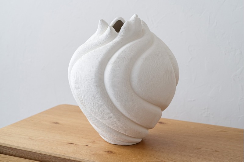 RISCO COLLECTION VASE. MATT WHITE CERAMIC. | VP Interiorismo