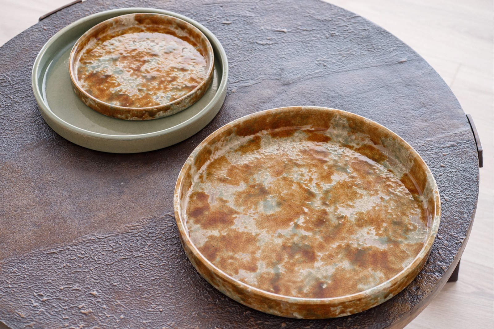 COLECCIÓN CIAN: CENTROS CERÁMICA VERDE AGUA