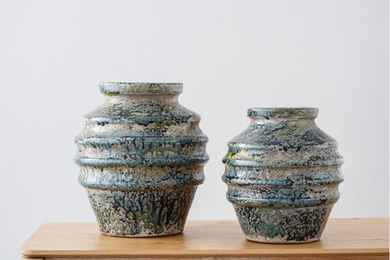 COLLECTION CELTIA : VASES EN CÉRAMIQUE ÉMAILLÉE | VP Interiorismo