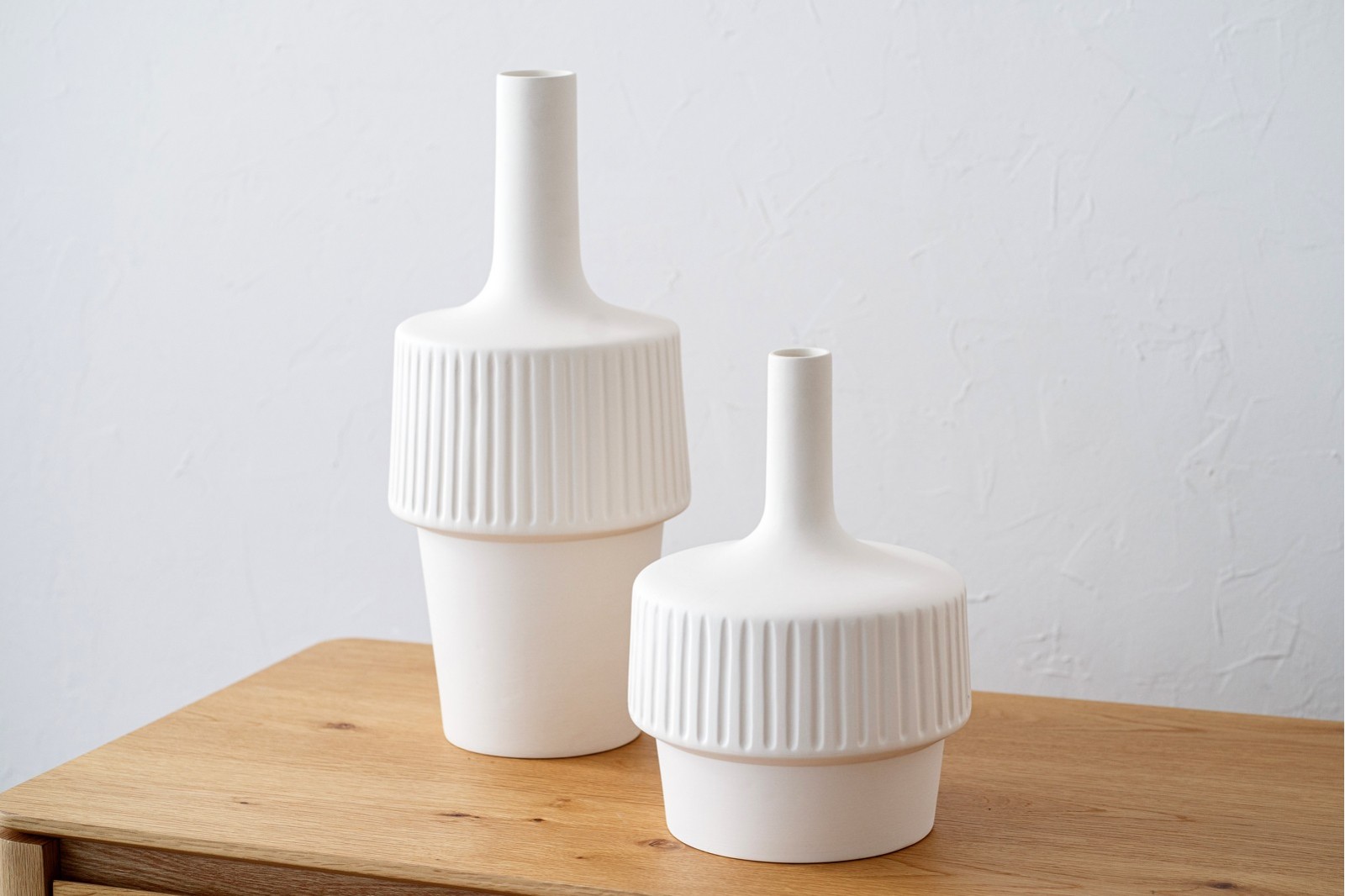 COLECCIÓN VESTA: JARRONES CERÁMICA BLANCO