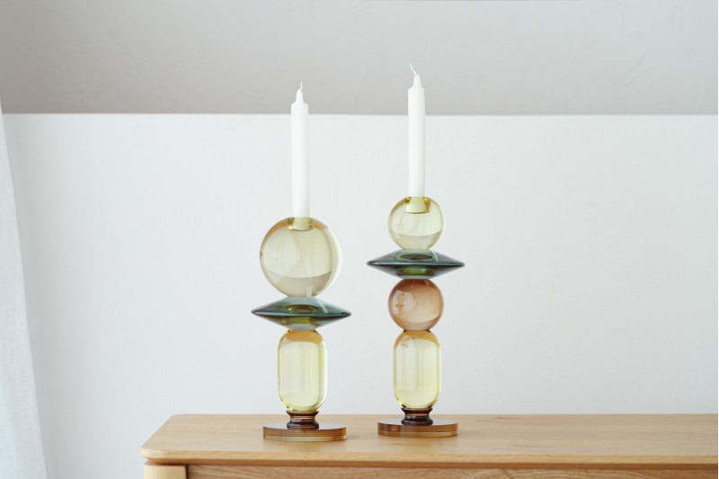BIEL COLLECTION: COLOURED CRYSTAL CANDLE HOLDERS | VP Interiorismo