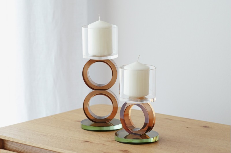 OURO COLLECTION: COLOURED CRYSTAL CANDLE HOLDERS| VP Interiorismo