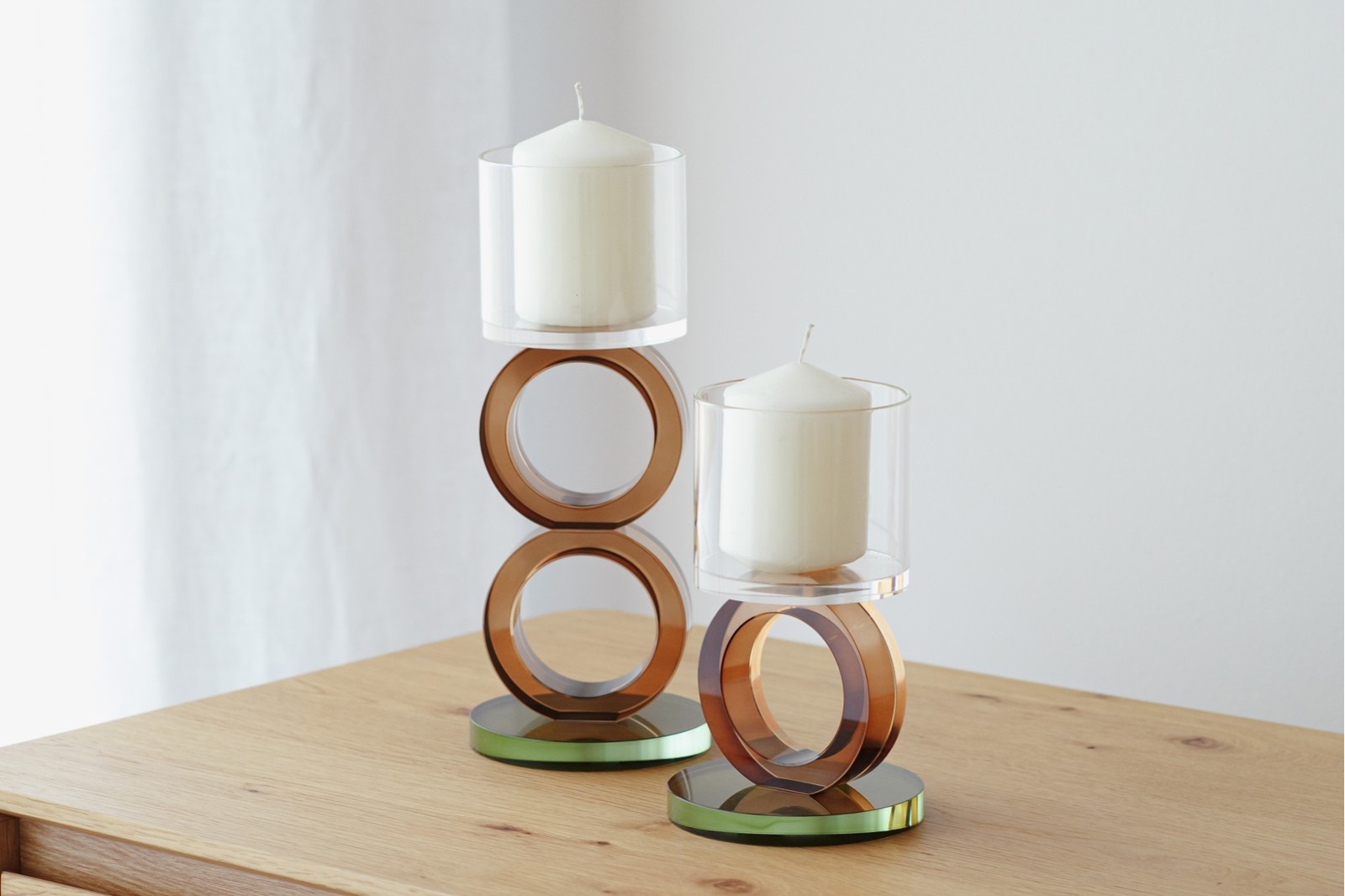 COLECCIÓN OURO: CANDELABROS CRISTAL COLOR