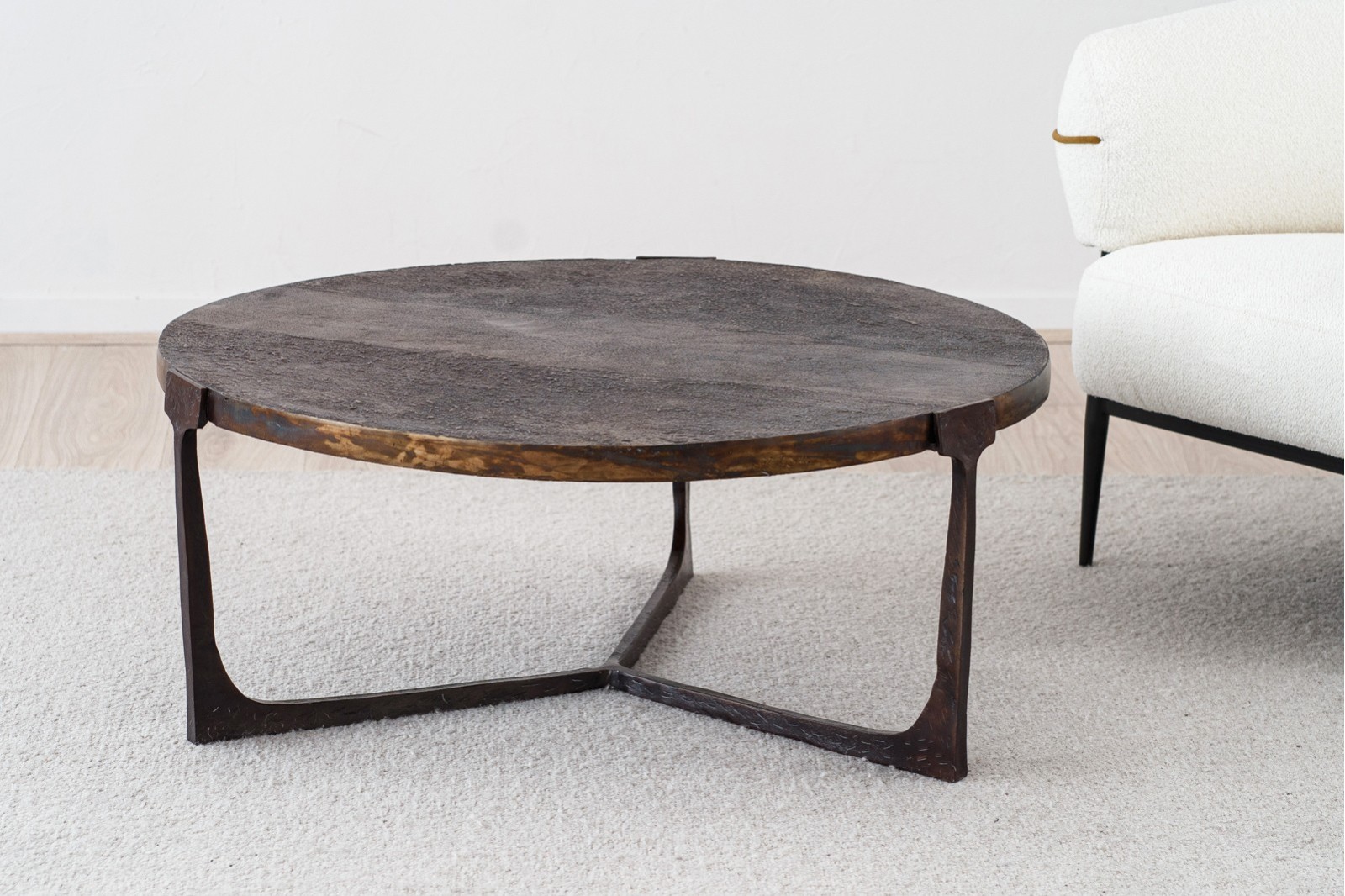 MESA DE CENTRO HELIA. HIERRO Y ALUMINIO