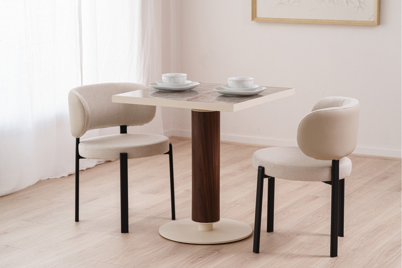 MESA COMEDOR - CAFE CUADRADA. CERAMICO