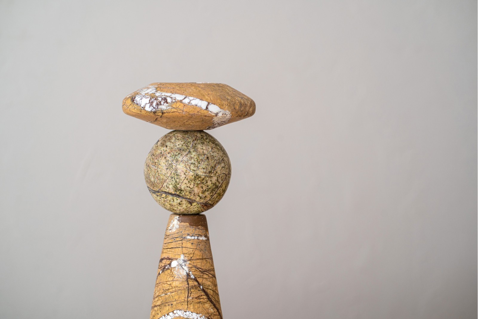 CANDELABRO CEIBE N2.MÁRMOL.MARRÓN VERDE