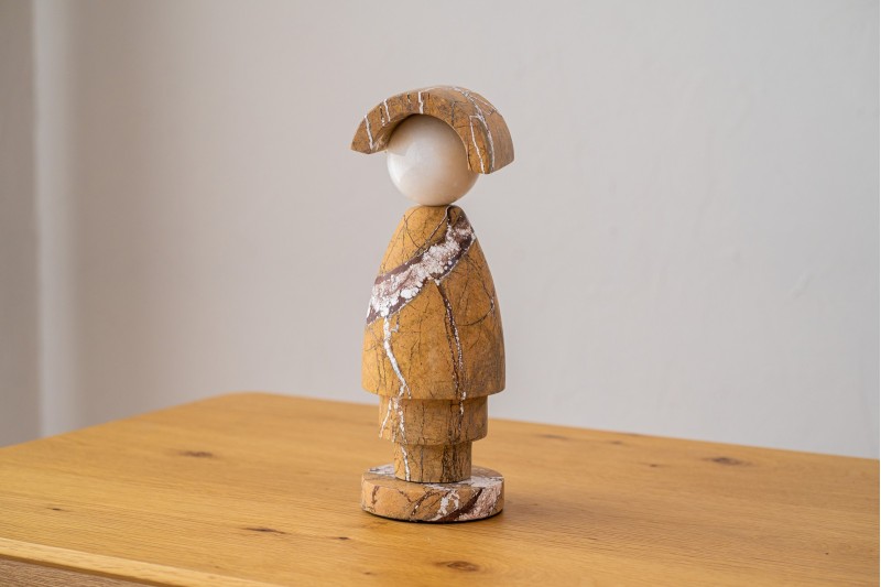 SCULPTURE DOL.MARBLE. WHITE BROWN | VP Interiorismo