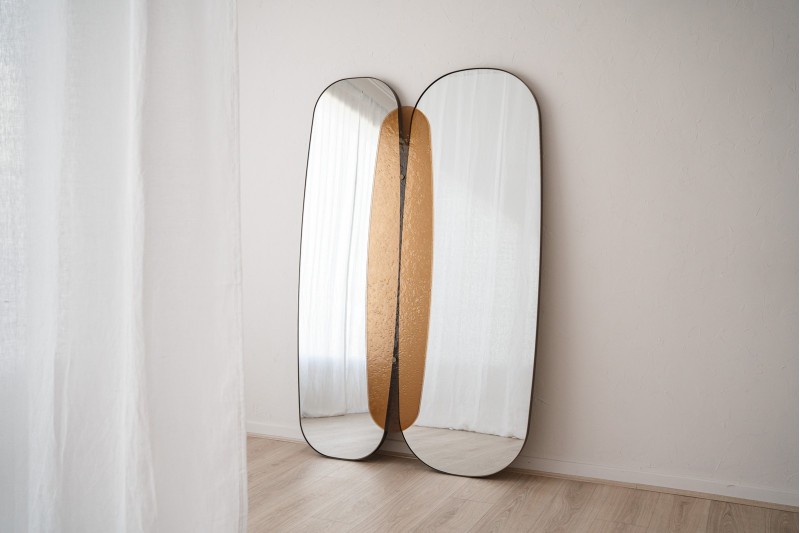 FLOOR MIRROR WITH AMBER GLASS | VP Interiorismo