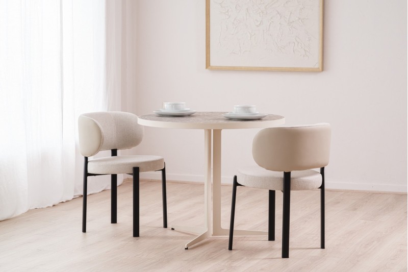 DINING -COFFEE TABLE. ROUND CERAMIC & METAL. S1 | VP Interiorismo