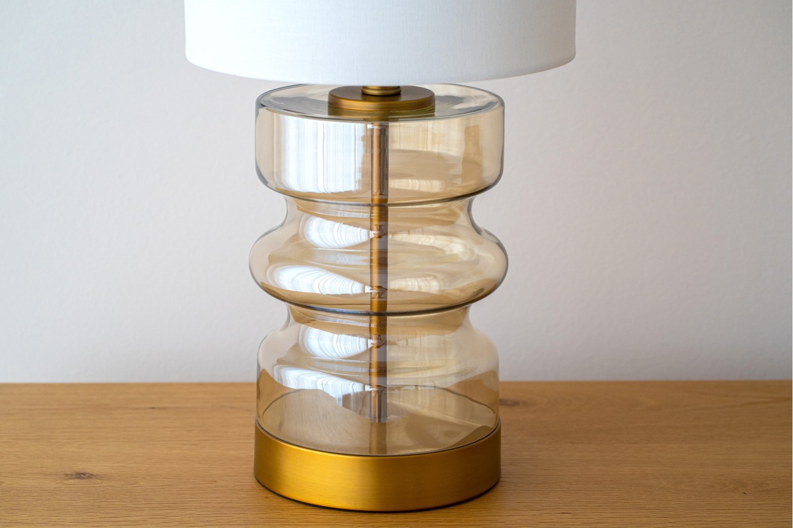 LÁMPARA CILLA N2. VIDRIO ÁMBAR. PANTALLA