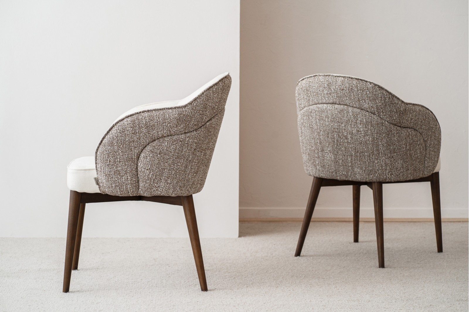 SET 2 SILLAS COMEDOR ROMA.TOSTADO. NOGAL