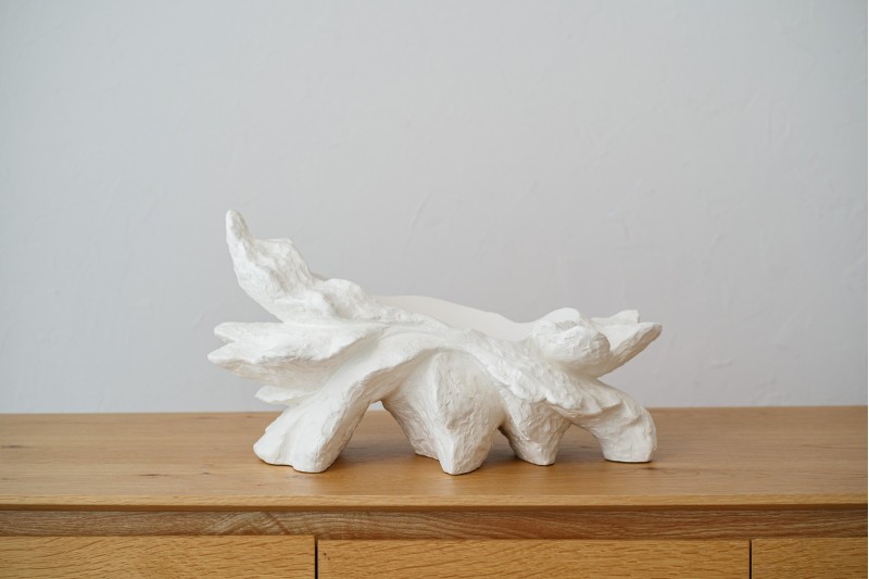 CENTERPIECE OLAS COLLECTION. CERAMIC. MATTE WHITE | VP Interiorismo