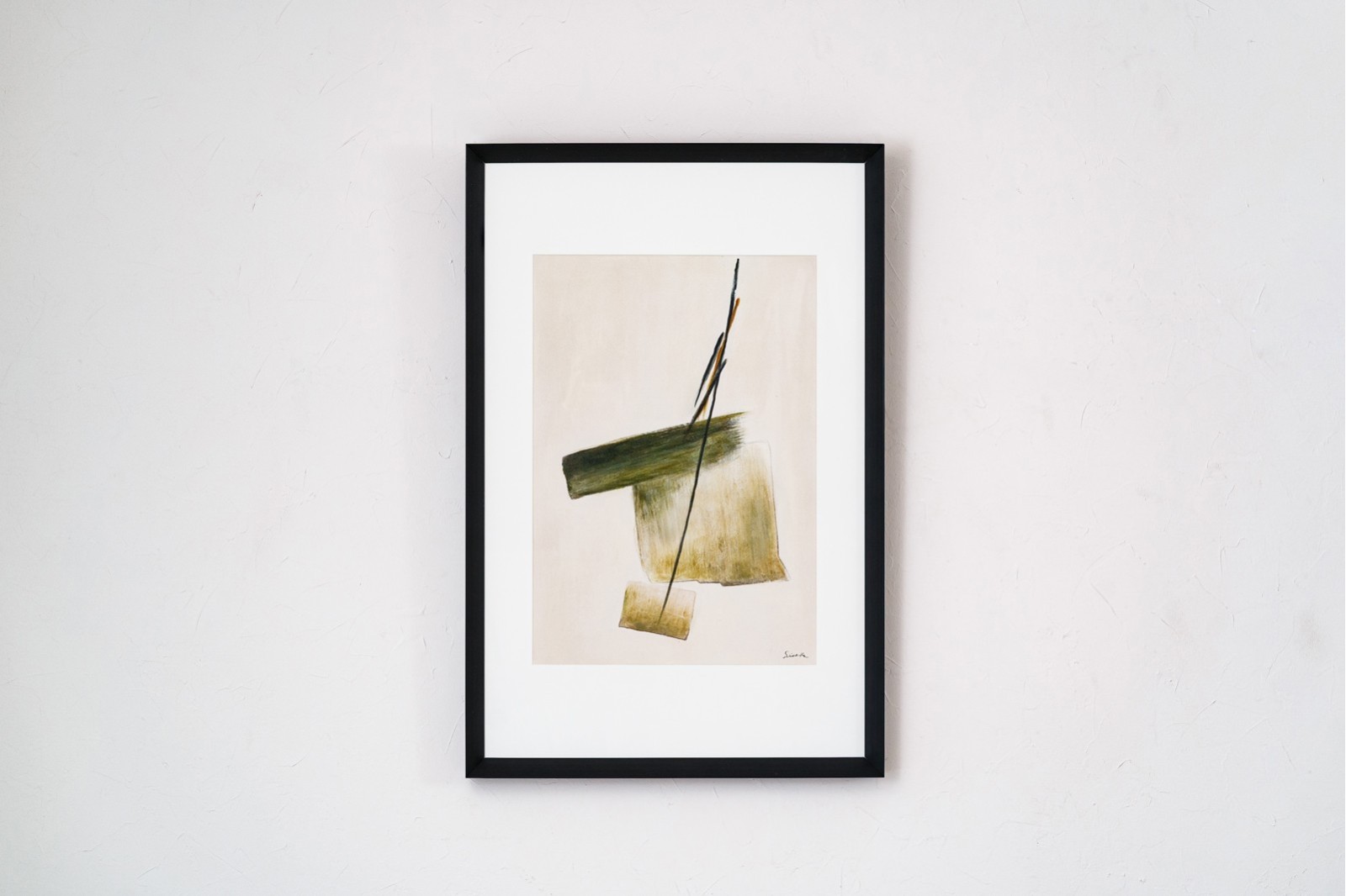 CUADRO TRAZO OLIVA N1