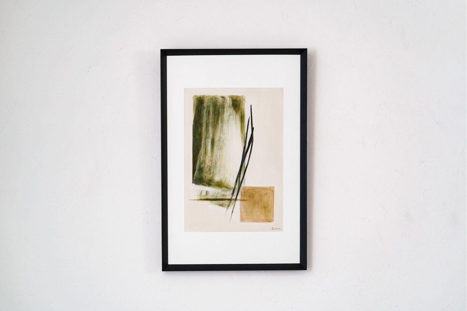 CUADRO TRAZO OLIVA N2