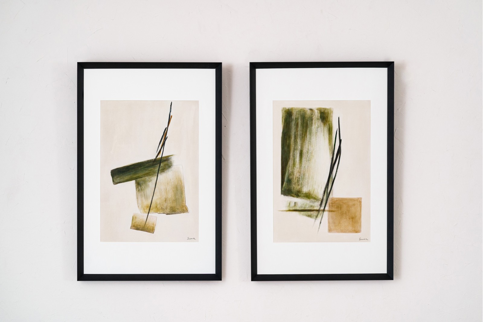 CUADRO TRAZO OLIVA N2