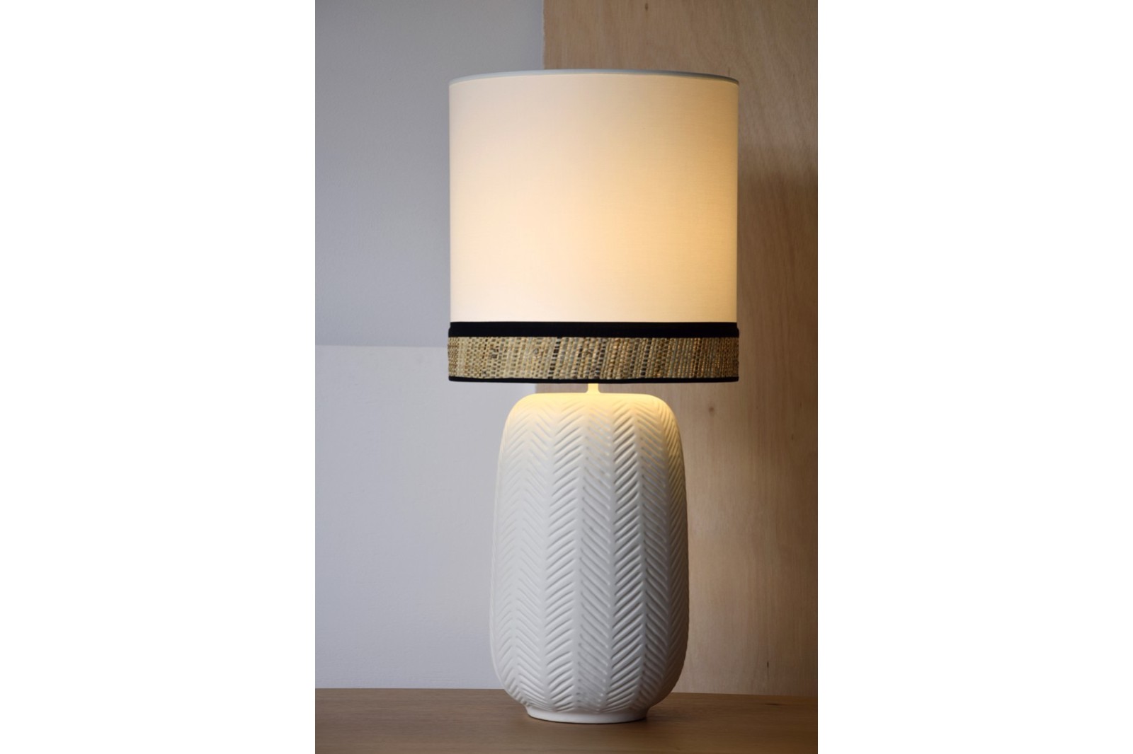 LÁMPARA MESA CERÁMICA CLOE C/PANTALLA.GR