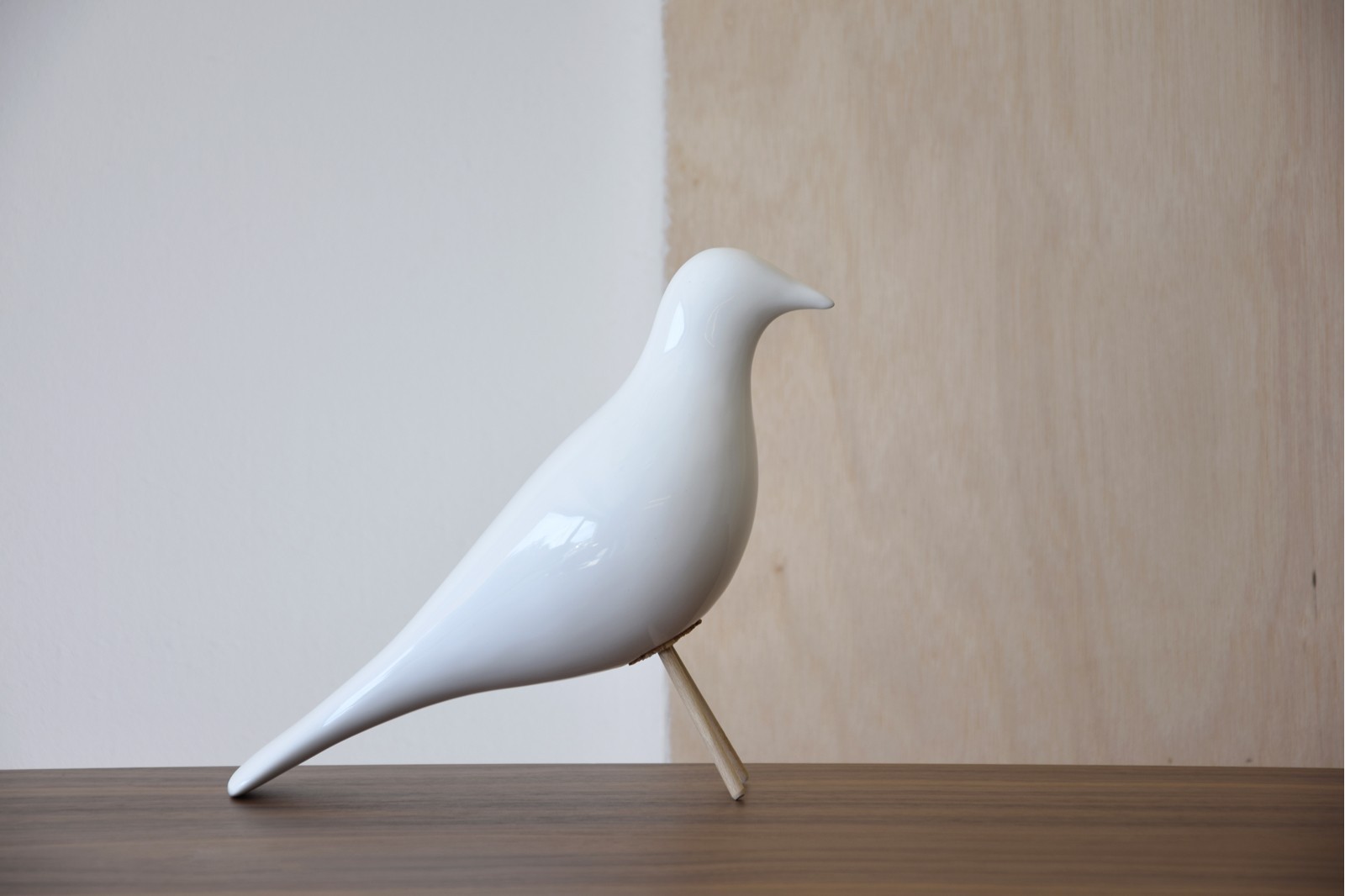 PAJARO CERAMICA COLOR BLANCO BRILLO