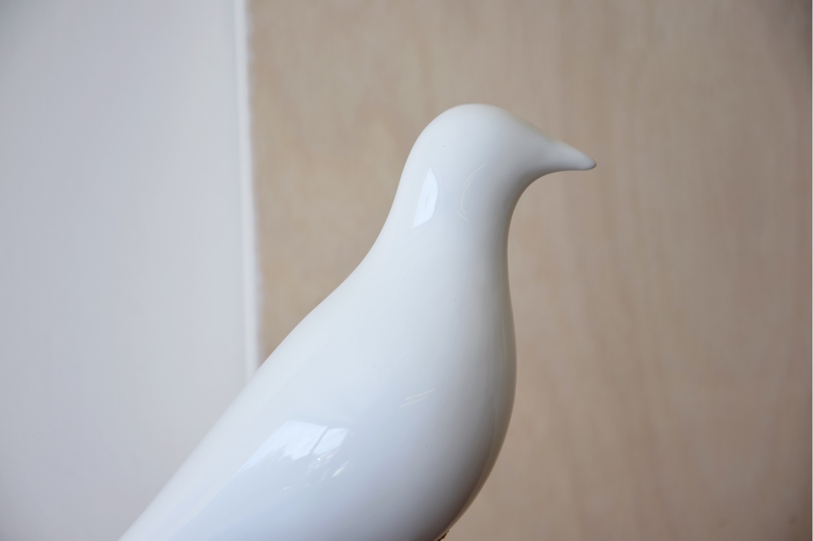 PAJARO CERAMICA COLOR BLANCO BRILLO