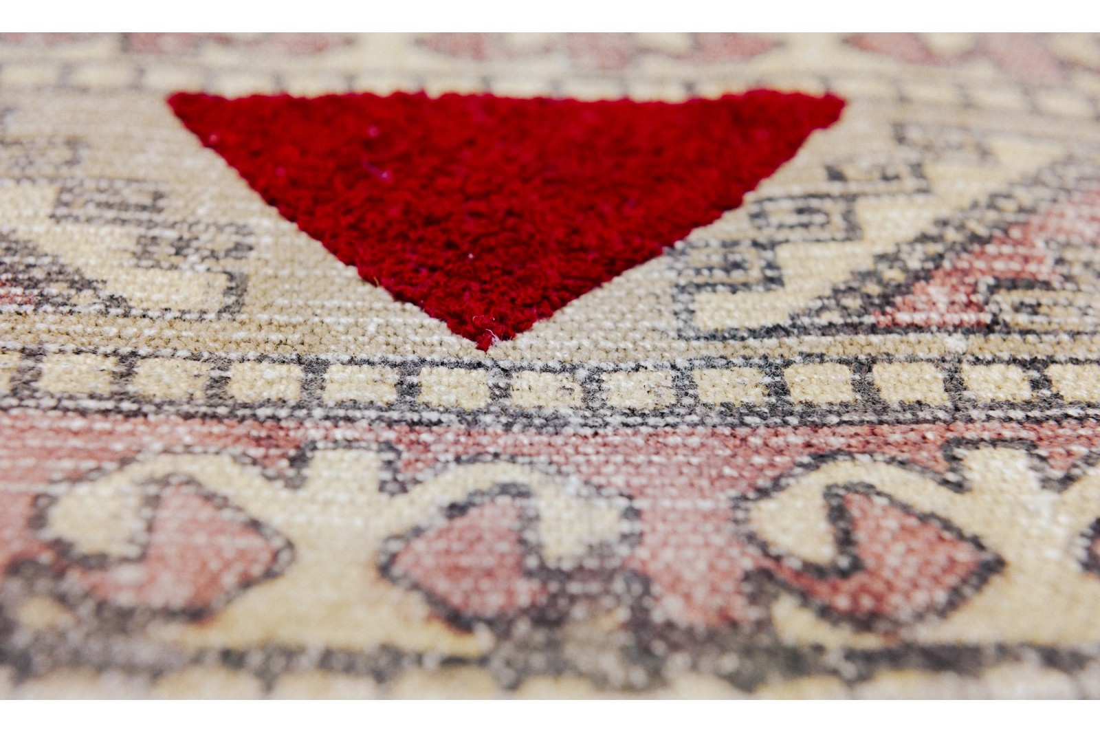 ALFOMBRA ALGODÓN VINTAGE. DETALLES SUPERPUESTOS