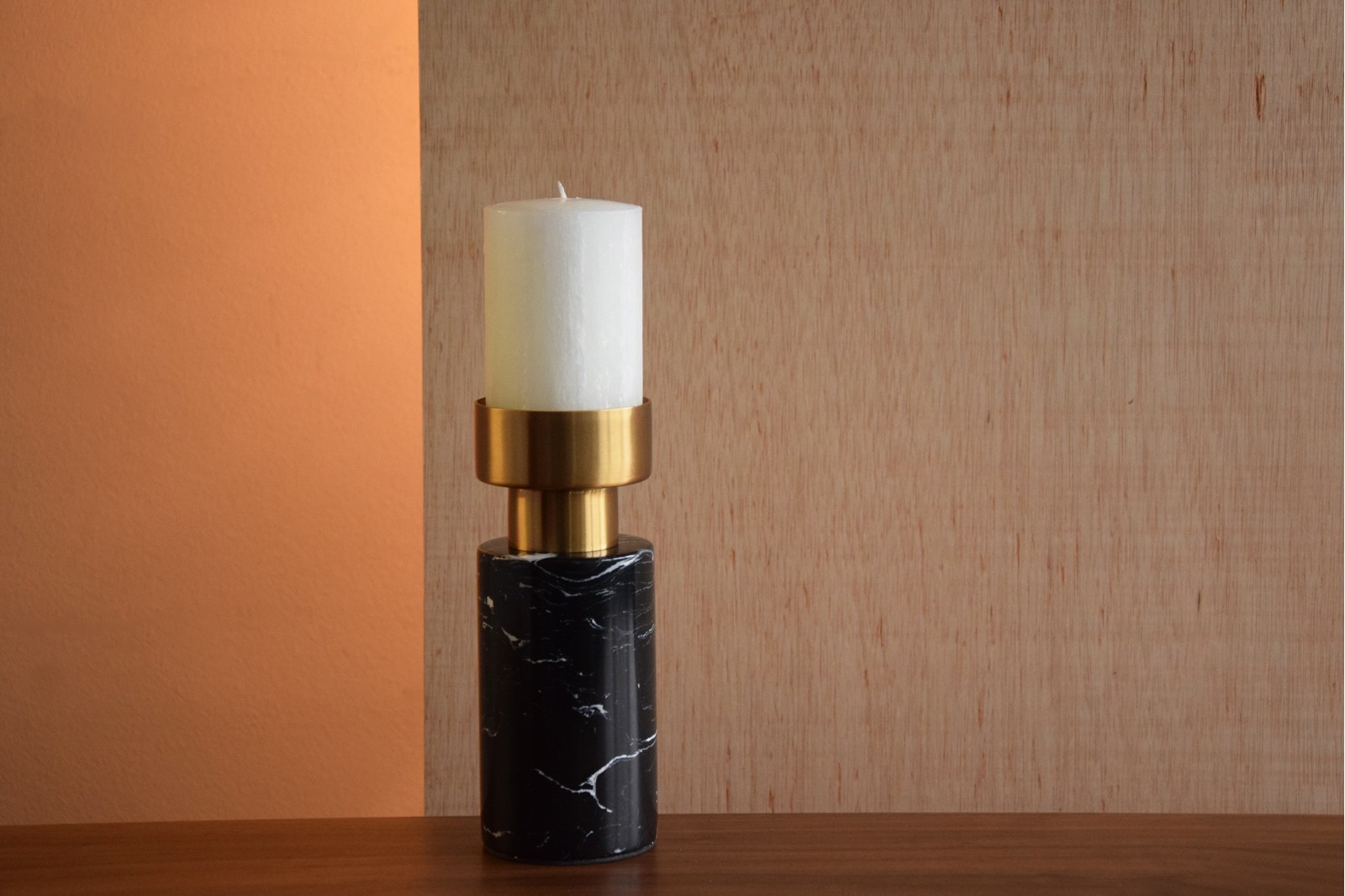 CANDELABRO EN MARMOL Y METAL.GR.